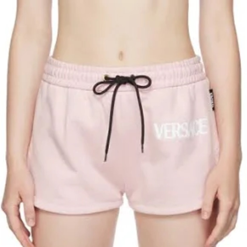 Never worn sexy Versace short shorts in pink cotton